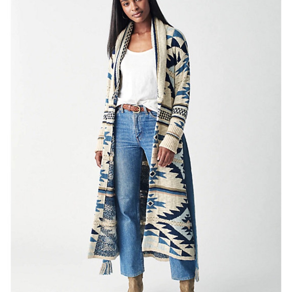 Faherty Women's Paloma Duster Sweater NWT Cardigan Belted size M